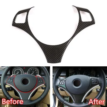 

Fit For BMW 3 Series E90 2005-2012 Car Steering Wheel Decoration Bezel Cover Trim Car Moulding ABS Carbon Fiber Style