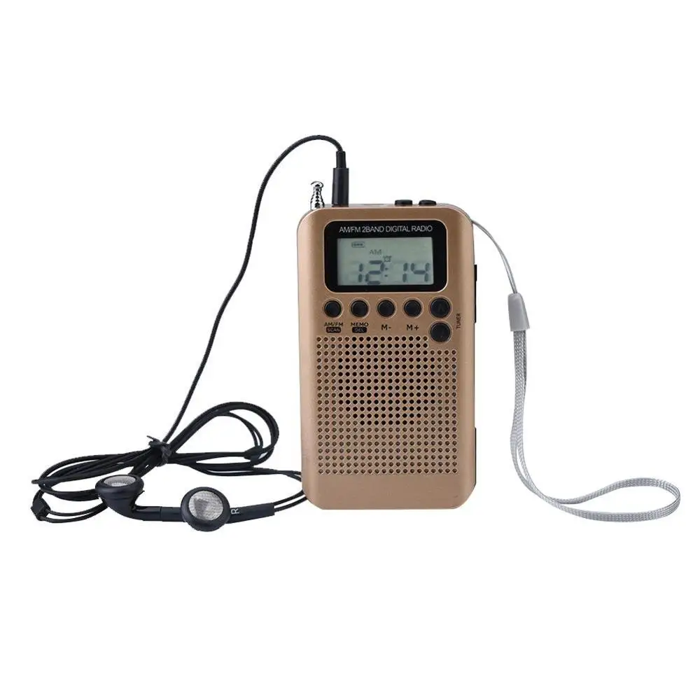 Портативное радио FM/AM цифровое портативное мини приемник 2 диапазона 8UV стерео