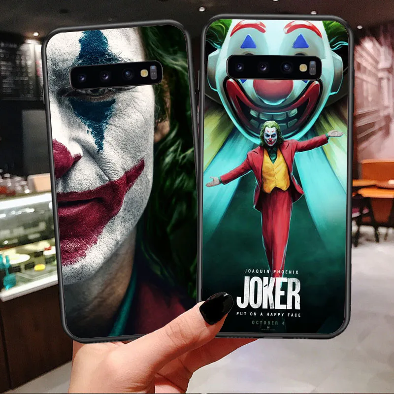 

2019 Horror film Joker Joaquin Phoenix Soft silicone Phone Case For Samsung galaxy S7 Edge S8 S9 Plus S10 Plus Note 9 S10 Lite