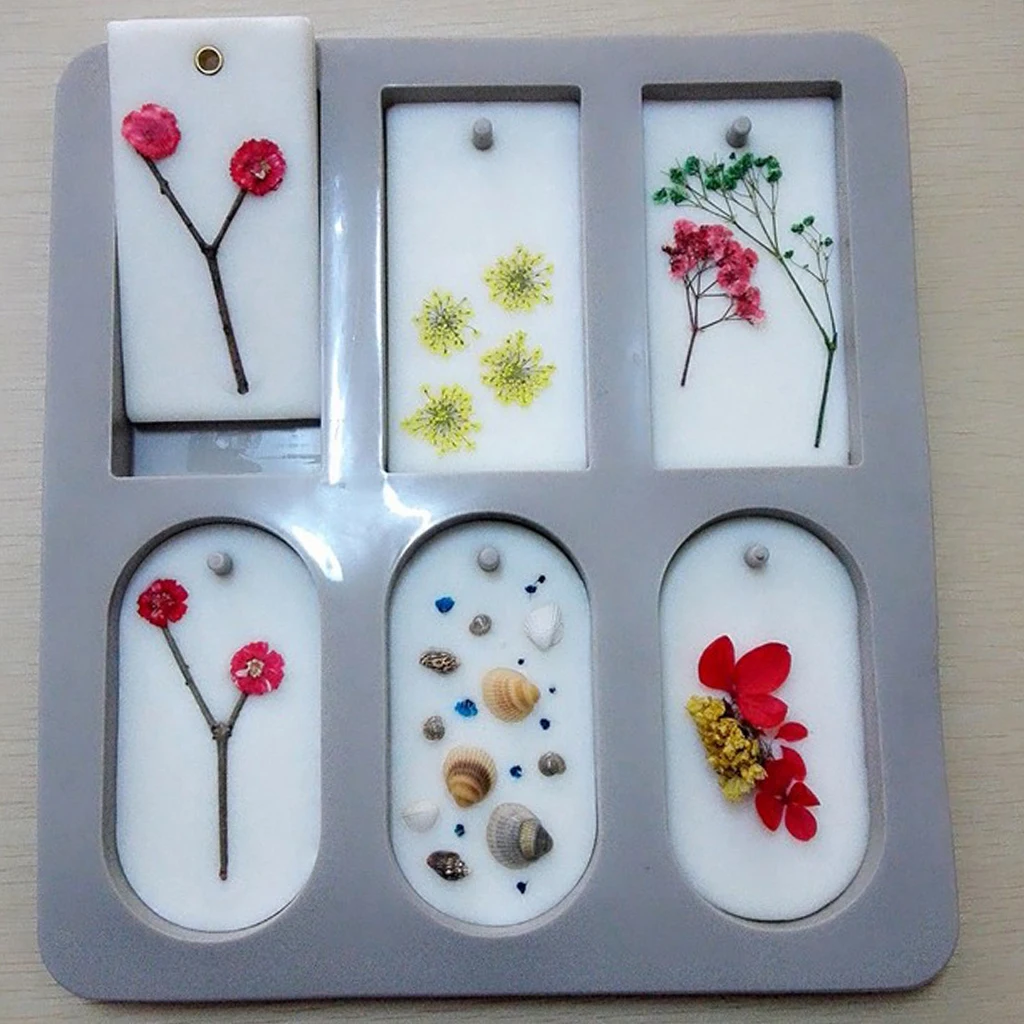 3Pcs Jewelry Casting Mold 18 Cavities Cabochon Silicon Mould with Hanging Hole for Resin Jewelry Making DIY Craft