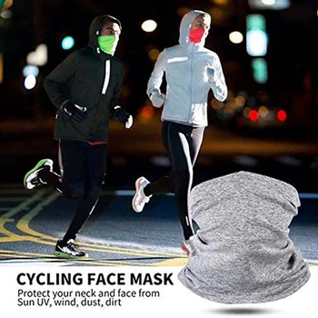 

1Pcs Head Face Neck Gaiter Tube Bandana Scarf Cover with 5 Pcs Carbon Filters for Outdoor Sports