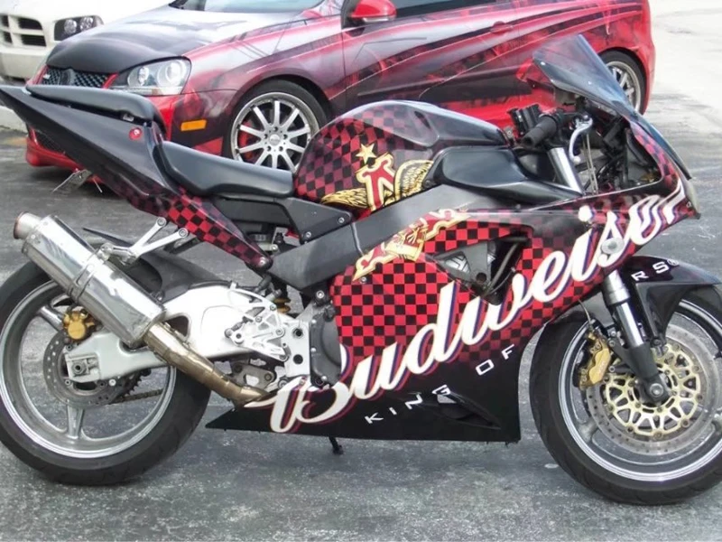 Black Red Checkered Flag Vinyl Wrap Sticker-7