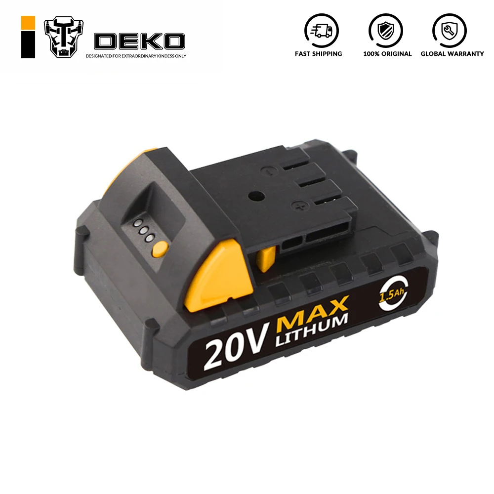 DEKO 20V литиевая 1500mAh Аккумуляторная дрель Инструмент Аккумулятор для GCD20DU2|battery