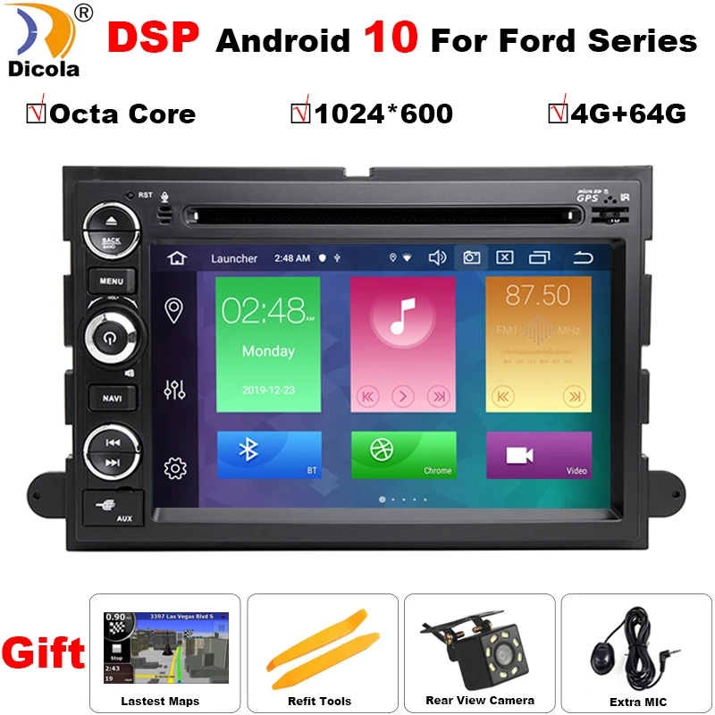 4G + 64G IPS экран автомобильный DVD 2 din Радио стерео для Ford 500/F150/Explorer/Edge/Expedition/Mustang/fusion/Freestyle GPS Мультимедиа 4G + 64G IPS экран автомобильный DVD 2 din Радио стерео для Ford 500/F150/Explorer/Edge/Expedition/Mustang/fusion/Freestyle GPS Мультимедиа