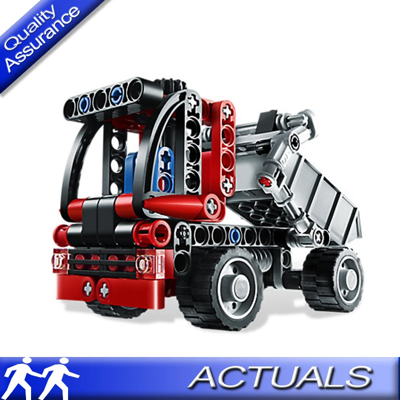 

DECOOL 3345 Technic Mini Container Truck Building Blocks Vehicle Model Assembled Toy Creative Boy Gift 8065 Compatible