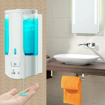 

450ml Wall Mounted Automatic Soap Dispenser Touchless Sensor Hand Sanitizer Detergent Dispenser For Bathroom Kitchen