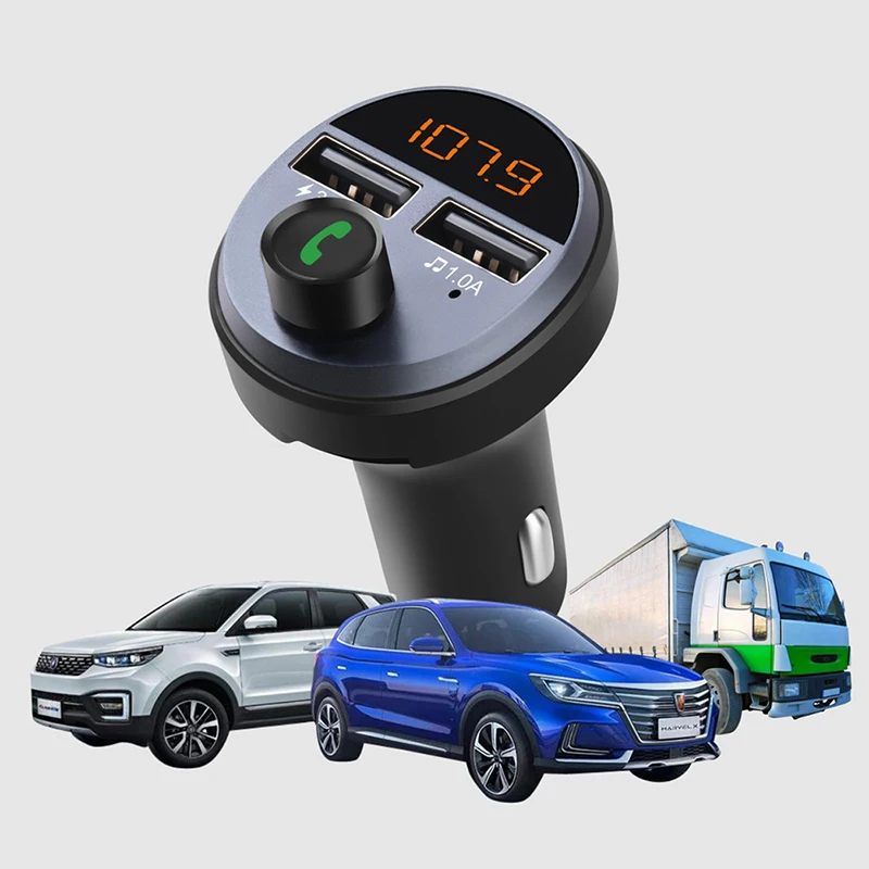 FM трансмиттер автомобильный беспроводной с поддержкой Bluetooth 5 0 и 2 USB