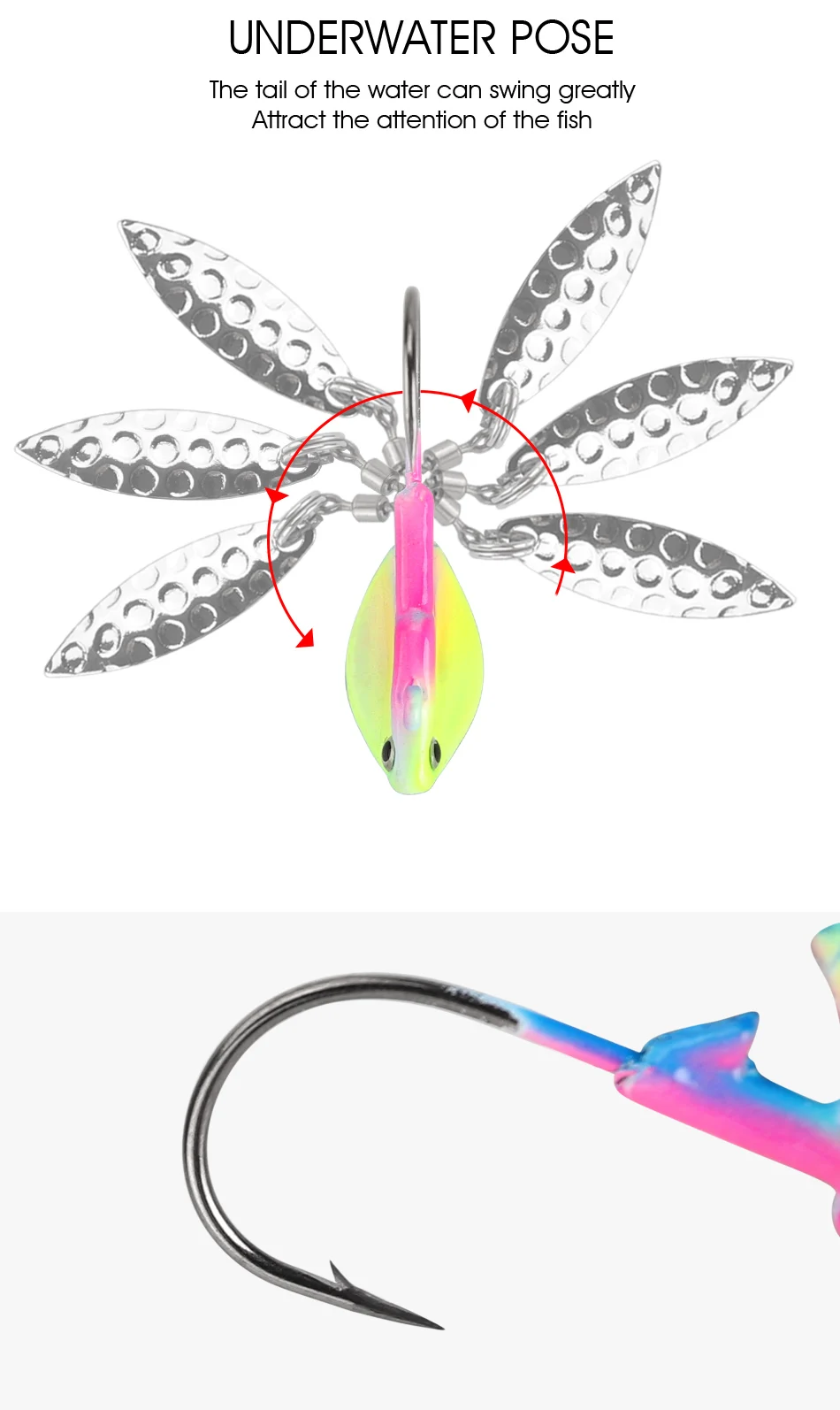 JACKFISH крючки с металлической головкой 3g 7g 10g 14g 21g крючок с свинцовой головкой приманка рыболовный крючок с искусственными блестками многоцветные рыболовные крючки