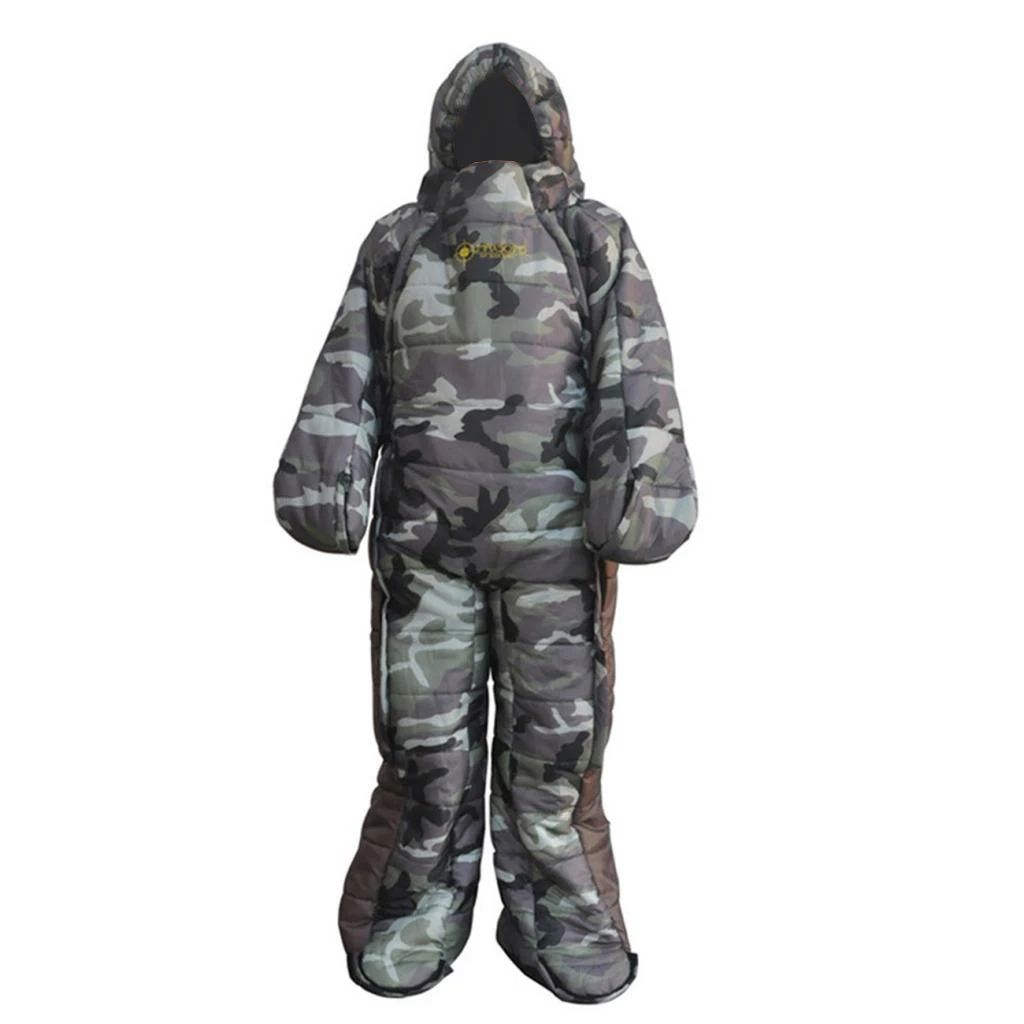 Free Shipping  Adult Full Body Wearable Sleeping Bag with zips Easy on and Off for Outdoor Camping Office Hospital