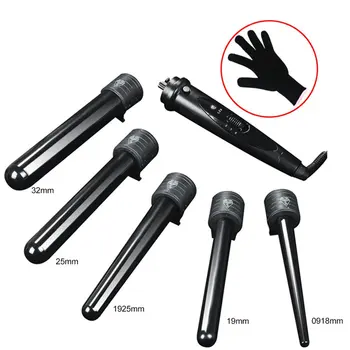 

LCD Tourmaline Ceramic Curling Bar Electric LCD Hair Curler Ceramic Iron Tube LED Display Curling Rod Curly Hair Artifact