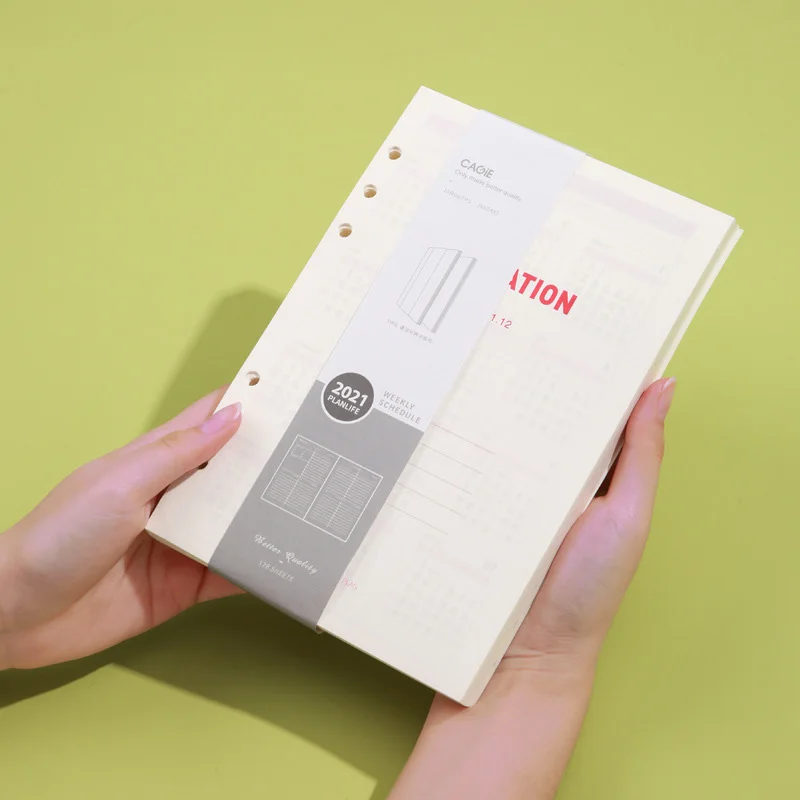 

Agenda 2021 Planner Organizer A5 Diary Core Spiral Inner Notebook and Journal Weekly Notepad Accessories Daily Plan Note Book
