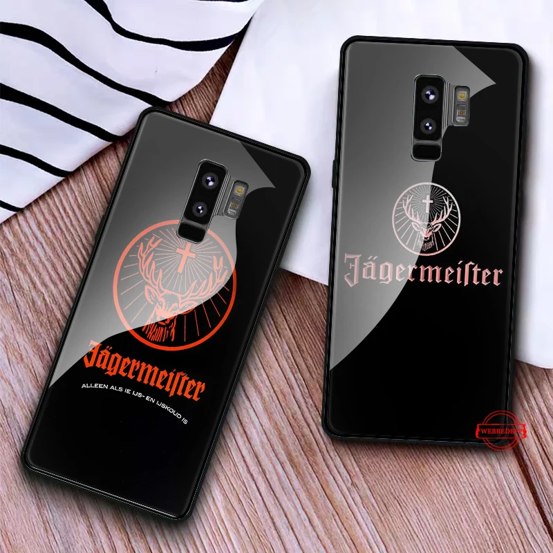 Стеклянный чехол Jagermeister с логотипом для Samsung S7 Edge S8 S9 S10 Plus A10 A20 A30 A40 A50 A60 A70 Note 8 9