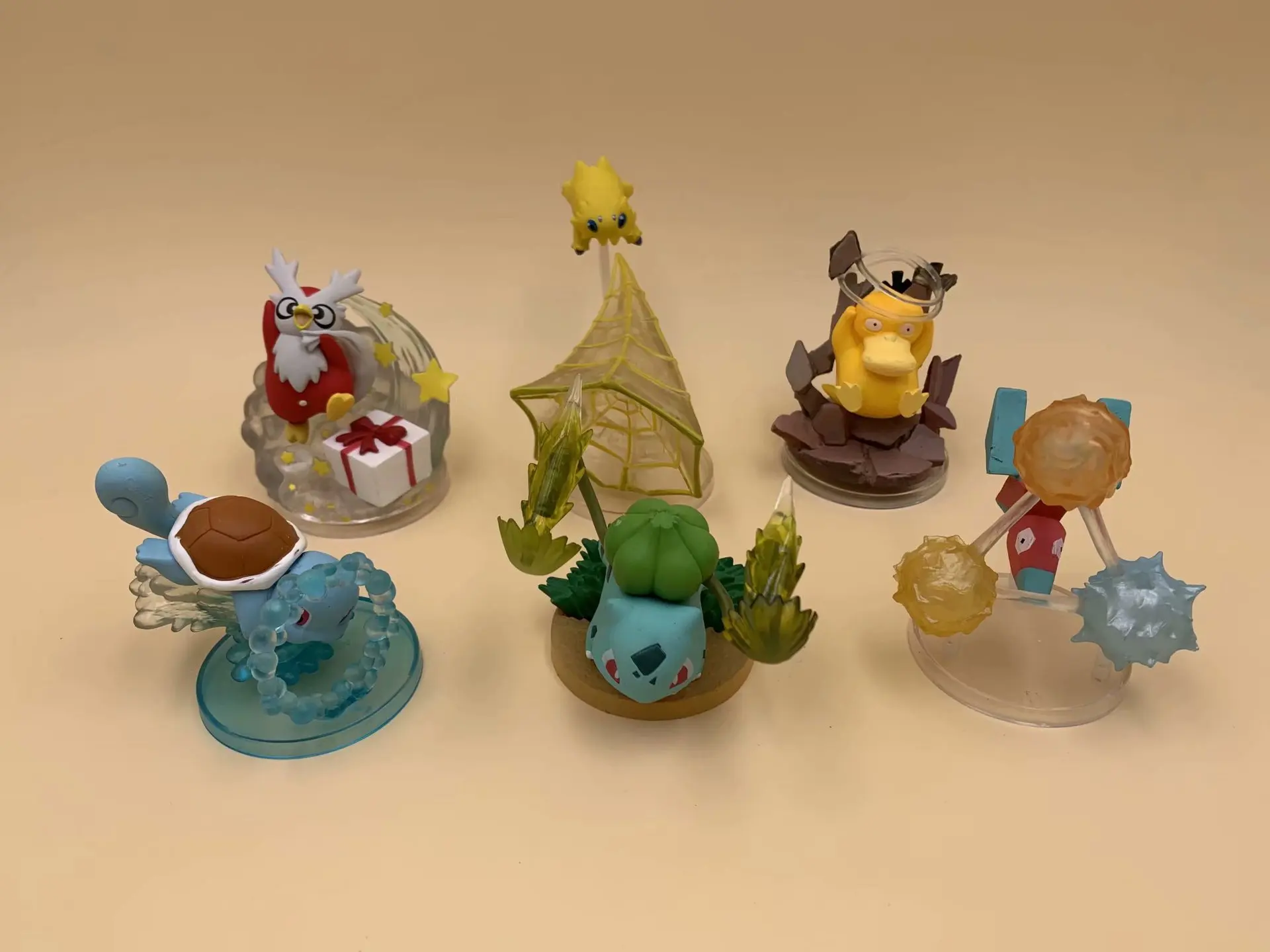 Takara Tomy Pokemon Go цифры 6 шт./компл. Delibird Бульбазавр Porygon Joltik Psyduc Сквиртл куклы игрушки яйца стол украшения Высота каблука 10 см