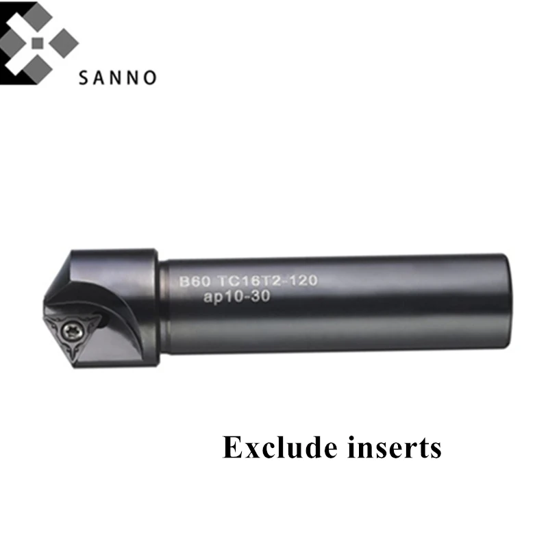 

B60 degree TC11 / TC16 Indexable shape cnc chamfer milling cutter holder chamfer end mills tools bar for TC carbide inserts