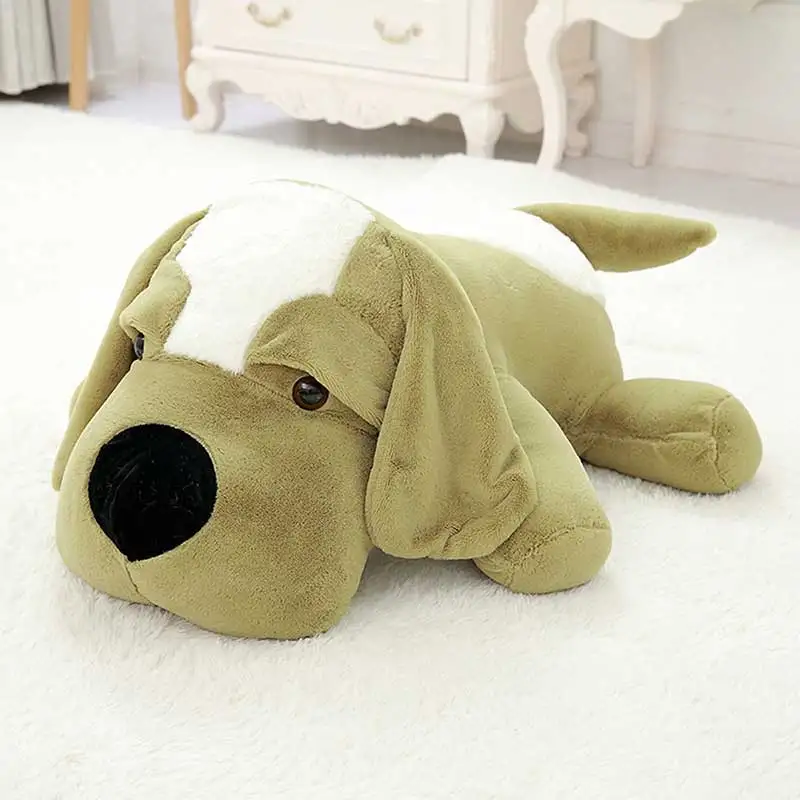 Милая большая плюшевая игрушечная собака плюшевая подушка животные плюшевая подушка кушетка для собак Подушка плюшевая подарок на день рождения для девочки игрушки собака кукла - Цвет: A