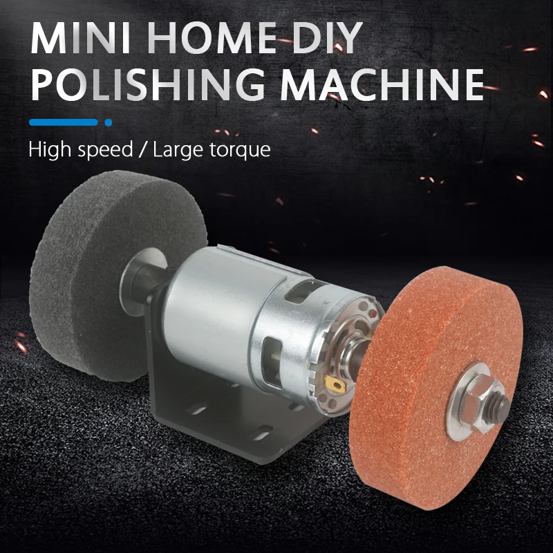 Grinding Wheel Machine Edge Sharpener Electric Emery Baneach Bench Grinder Polisher Diy Jade Jewelry Dental Bench Sanding Tools diy vegetable tanned leather electric edge grinder leather polishing burnishing machine