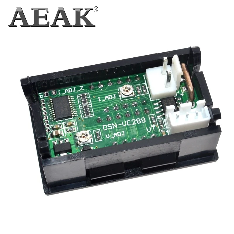 AEAK DC 0-100 в 10 А цифровой вольтметр Амперметр Двойной дисплей детектор напряжения измеритель тока Панель Ампер Вольт Калибр 0,2" красный синий светодиод