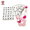 BOBO.BOX – perles de l'alphabet anglais en Silicone, 10 pièces, lettres sans BPA, matériel pour bricolage, collier de dentition pour bébé, anneau de dentition ► Photo 2/6