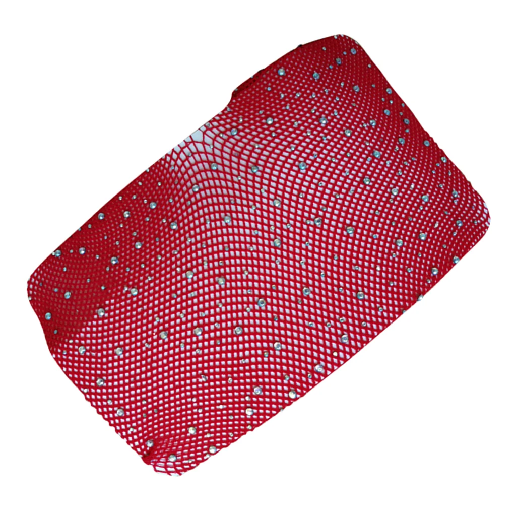 Women Crystal Rhinestone Fishnet Net Mesh Socks Stockings Tights Pantyhose   