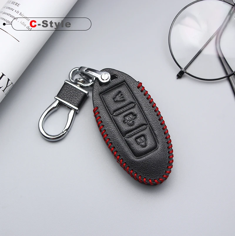 Car key case for cars leather remote key for Nissan Note Micra k12 x trail t31 t32 Qashqai Teana j32 j10 patrol y62 Tiida Murano