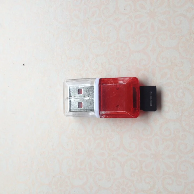 Прозрачный мини кардридер USB 2 0 для карт MS Micro TF адаптер Plug and Play цветной выбор