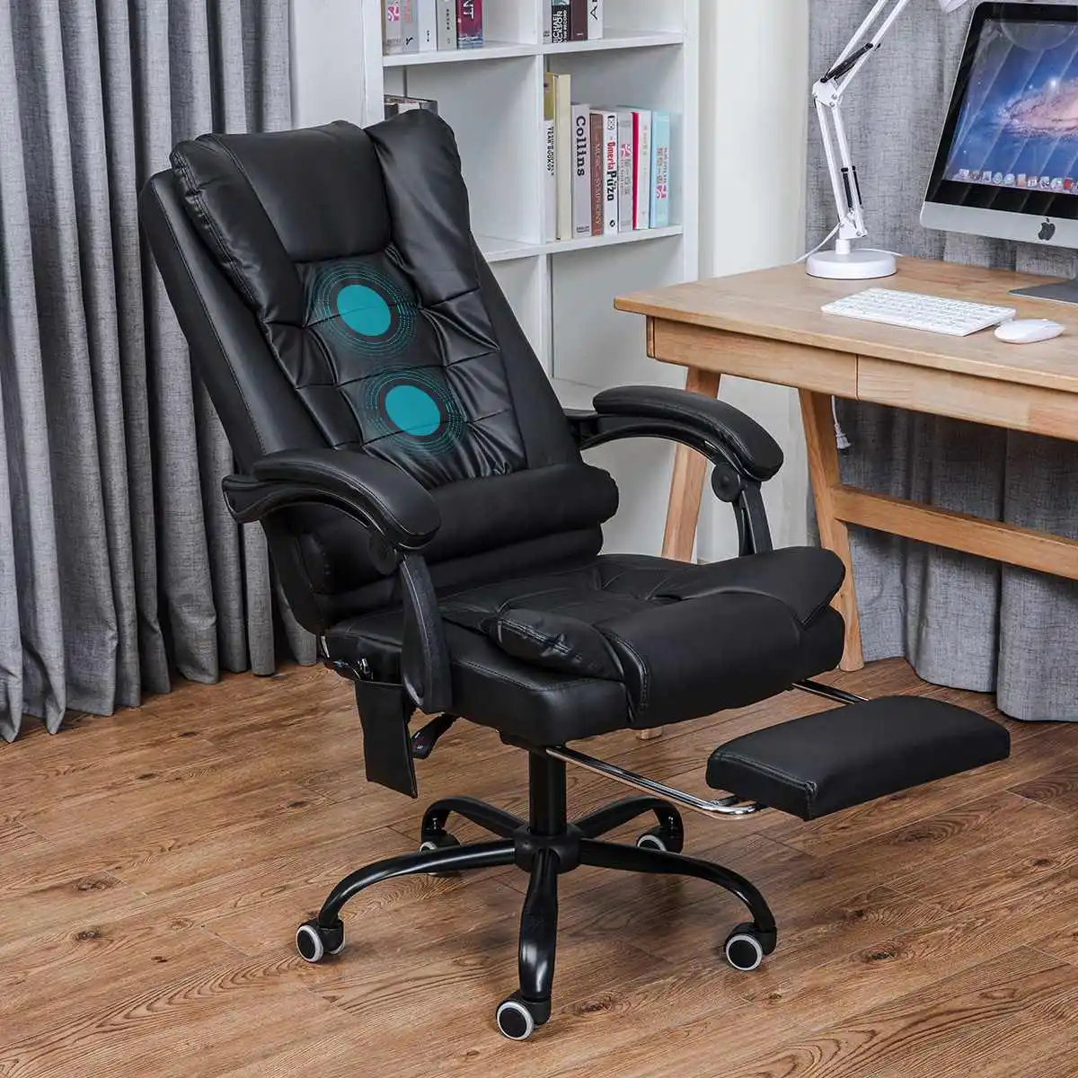 

Computer Office Chair Gaming Home Leather Executive Swivel Gamer Chair Lifting Rotatable Armchair Footrest Adjustable Desk Chair
