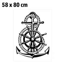 Морской стиль рулевое колесо якорь матроска виниловая интерьерная Гостиная художественная Фреска украшение дома Наклейка