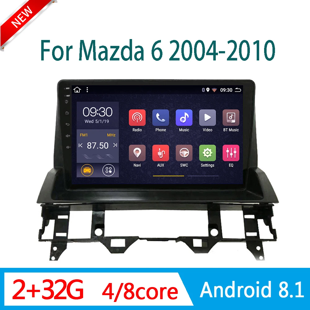 Мультимедийная система для mazda 6 2005-2013 DVD-плеер автомобильное радио GPS-навигация DSP
