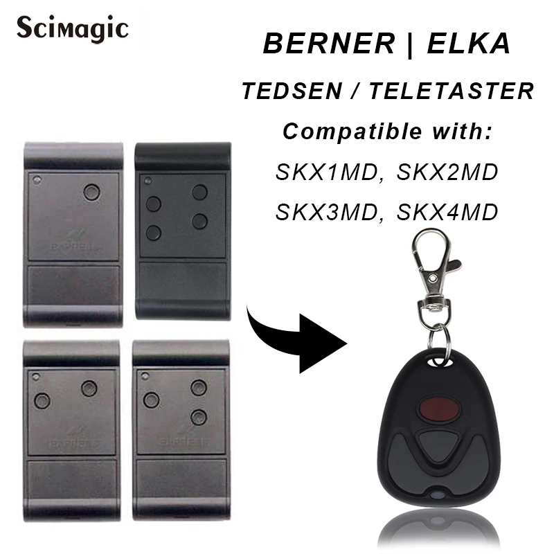 Berner 433Mhz Gate Remote Control Garage Command Clone Per 433 Tedsen Elka Teletaster Skx1Md Skx2Md Skx3Md Skx4Md 433.92Mhz