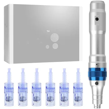 

Dr. Pen Ultima A6 Microneedling Pen Wireless Electric Skin Care Tools Kit with 6 Pcs 36-Pin Needles Cartridges