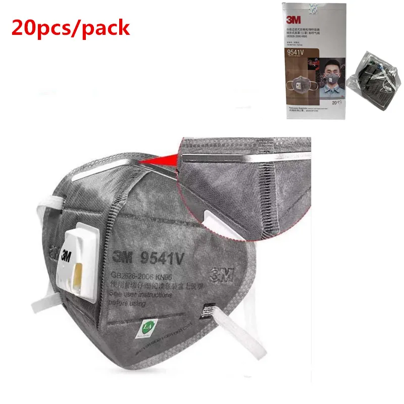 

9541V KN95 Anti-smog Infection Mask 20pcs Reusable N95 Particulate Respirator Protective Filter Masks Safety PM2.5 Mask