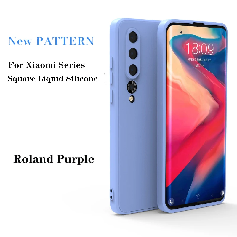 Square Liquid Silicone Case For Xiaomi Mi 8|Mi 9|Mi CC9|Mi 9SE|Mi 10|Mi 10T Lite|Mi 10 Pro|Mi 11|Coque Slim Matte Soft Cover