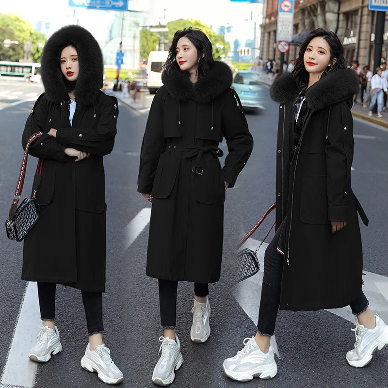 

Cotton-padded Clothes Women's Mid-length 2019 Winter New Style Korean-style Loose-Fit over-the-Knee down Jacket Cotton-padded Cl
