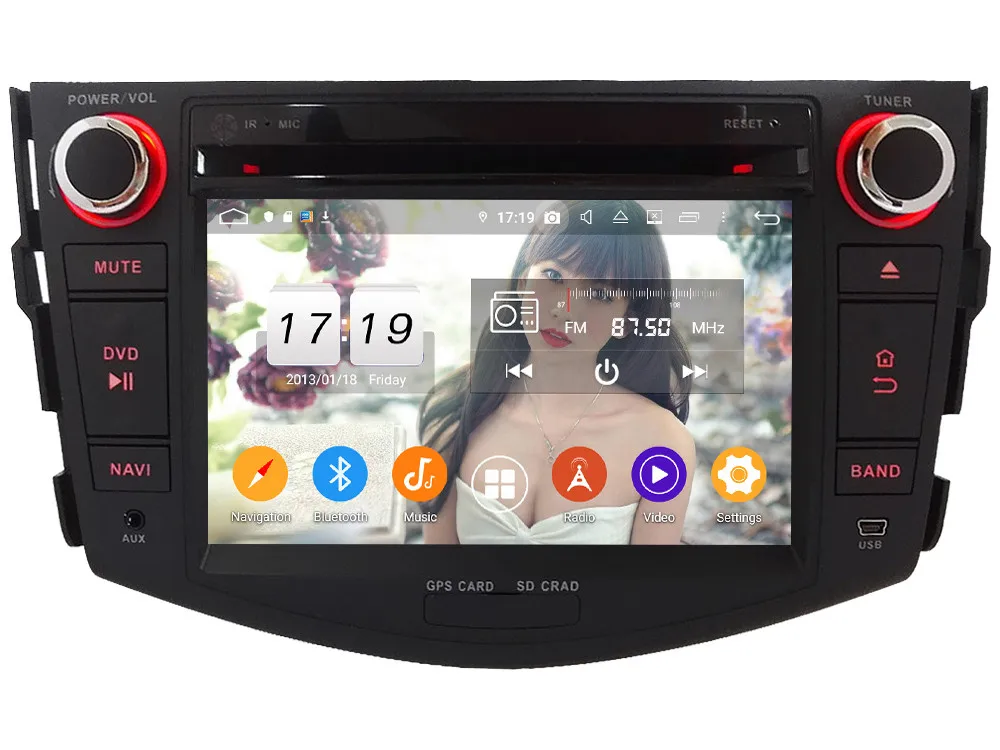 Klyde 4G wifi Android 9 Восьмиядерный 4 Гб ОЗУ 64 Гб ПЗУ DSP BT автомобильный DVD мультимедийный плеер радио gps ГЛОНАСС для Toyota RAV4 2006-2012
