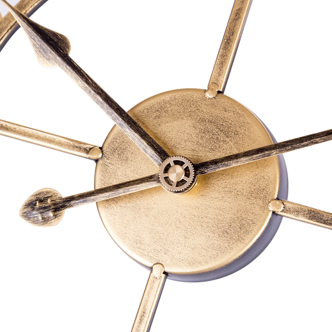 16 дюймов 40 см железные полые настенные часы римские цифры бесшумные настенные часы подвесные часы украшение дома-Ретро Золотой