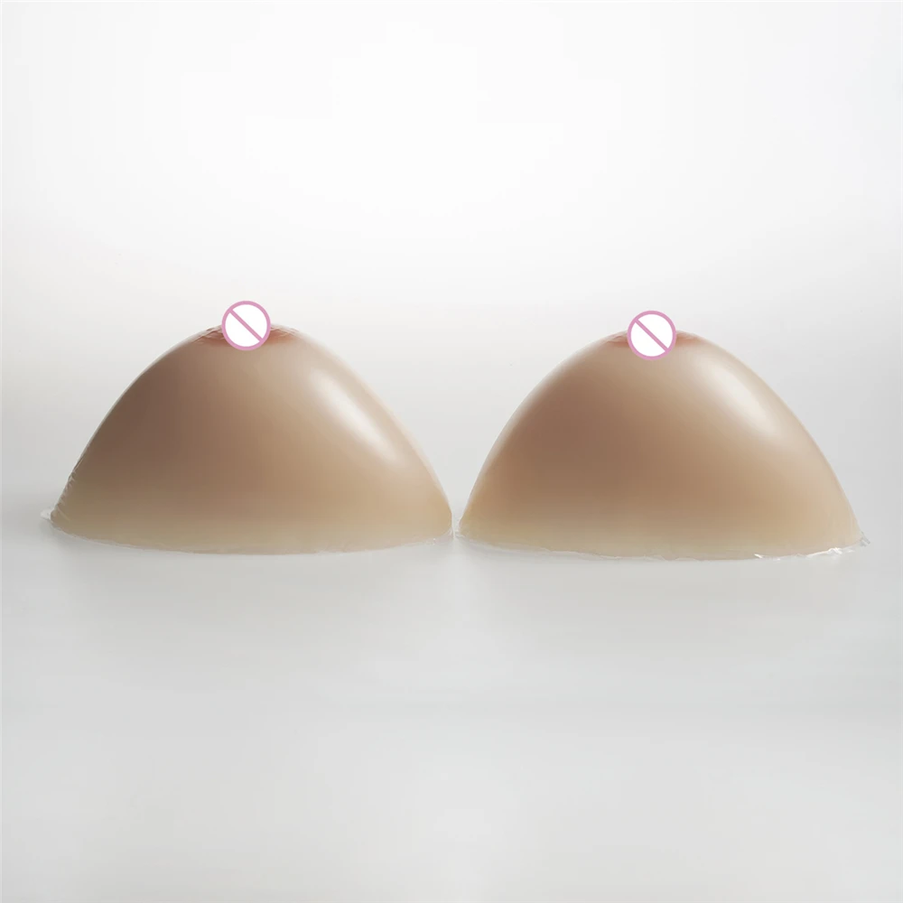 2800g/pair Triangle Silicone Fake Boobs Breast Forms Artificial Boobs For TV/TS Drag Queen Shemale Transgender Boobs Enhancer