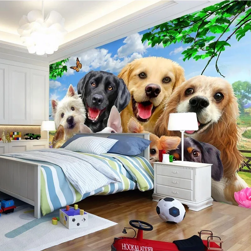 3D-Wallpaper-Cute-Cartoon-Lawn-Dog-Animal-Photo-Wall-Murals-Children-Kids-Bedroom-Backdrop-Wall-Home (2)
