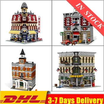 

IN Stock 15005 15004 15003 15002 15007 15008 15009 15010 15011 Town Hall Fire Brigade Cafe Corner Building Blocks Bricks Toys
