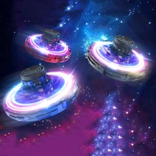 Flynova самый навороченный ручной Спиннер Летающий Спиннер пальчиковые игрушки мини НЛО светодиодный Дрон Тарелка Летающий гироскоп диск подарок 6