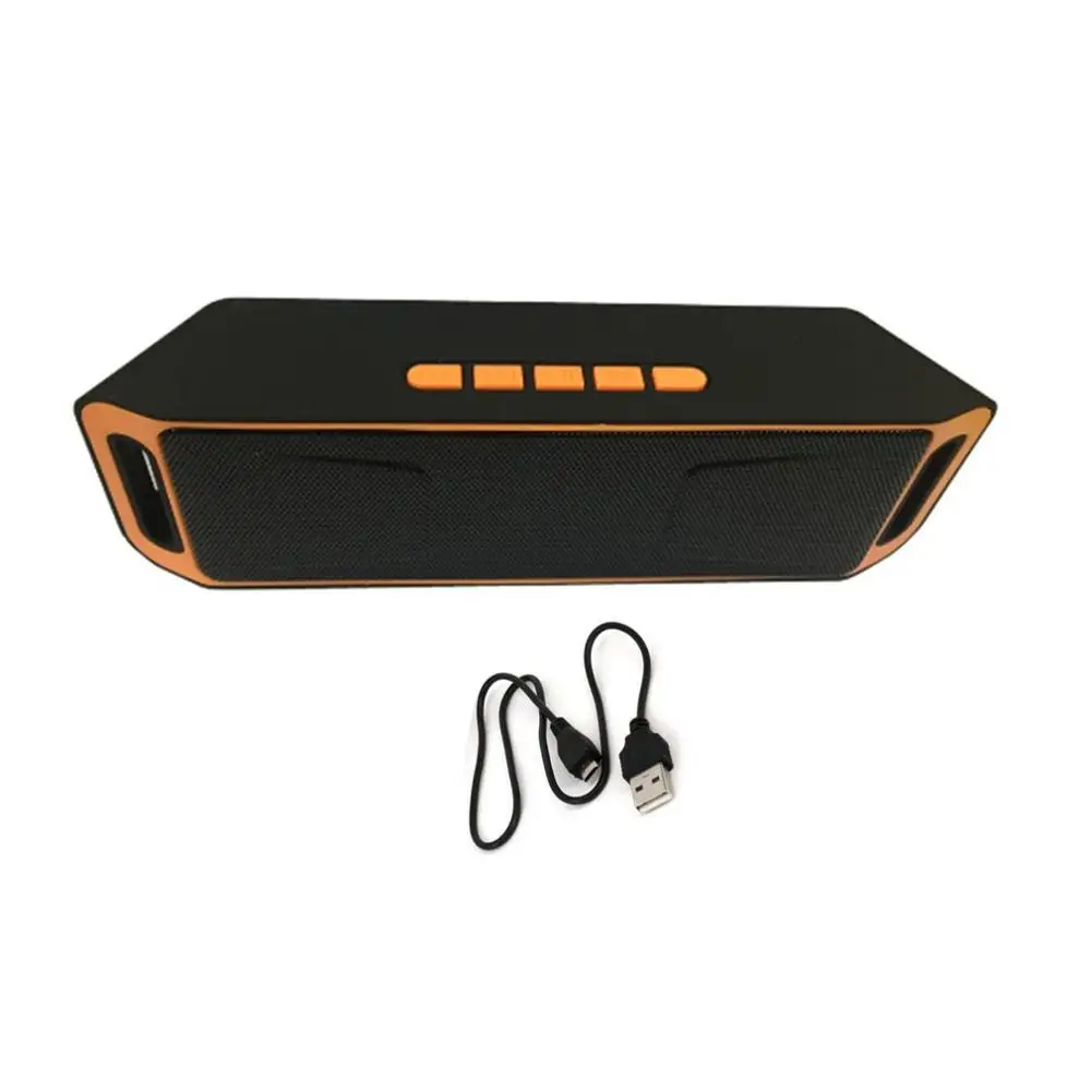SC208 беспроводной динамик Bluetooth 4,0 стерео сабвуфер поддержка TF USB FM радио встроенный микрофон двойной бас звук динамик - Цвет: orange