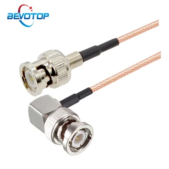 

BNC Male Right Angle to BNC Male Staright Plug Adapter 50 Ohm RG316 Cable for Video Camera System BNC Coaxial Extension Pigtail
