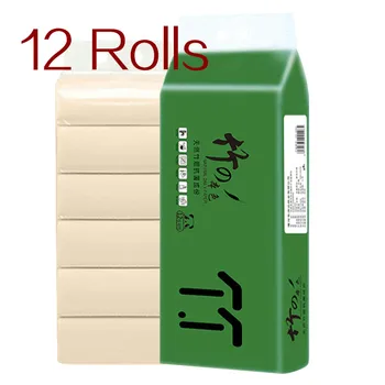 

12 Rolls Toilet Paper Roll 4-Layer Home Bath Paper Toilet Roll Paper White Toilet Paper Roll Skin-friendly Paper Towels