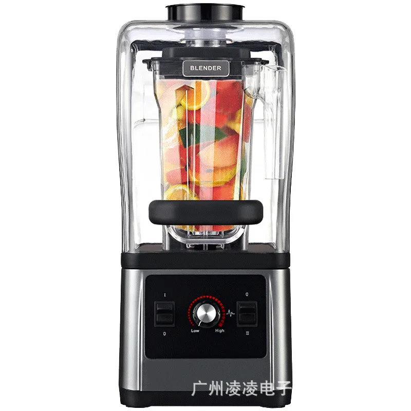110V/220V/240V 1.6-liter ice skater commercial mute ice skater tea shop wall breaker cross-border blender mixer