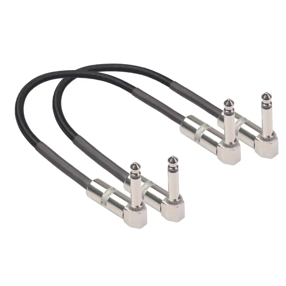 

30cm Electric Guitar Right Angle Plug Effect Pedal Patch Cable Instrument Cord