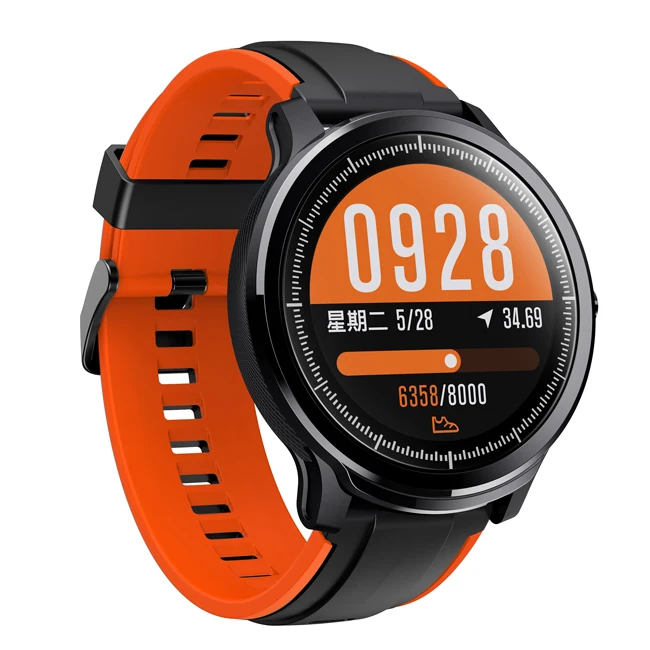 orange LEMDIOE Мульти спортивный режим смарт часы для мужчин IP68 водонепроницаемый пользовательский циферблат Полный сенсорный Smartwatch для Xiaomi Iphone - Цвет: orange