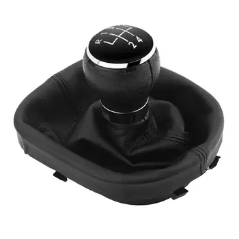 

5 Speed Car Gear Shift Knob Gearstick Gaiter Boot Kit For VW TOURAN 2003 2004 2005-2010 CADDY II 2 MK2 Car-styling gear knob