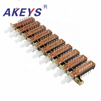 

1PC PBS-42H18-10 12PINS 10- wire Straight key switch Interlock switchb