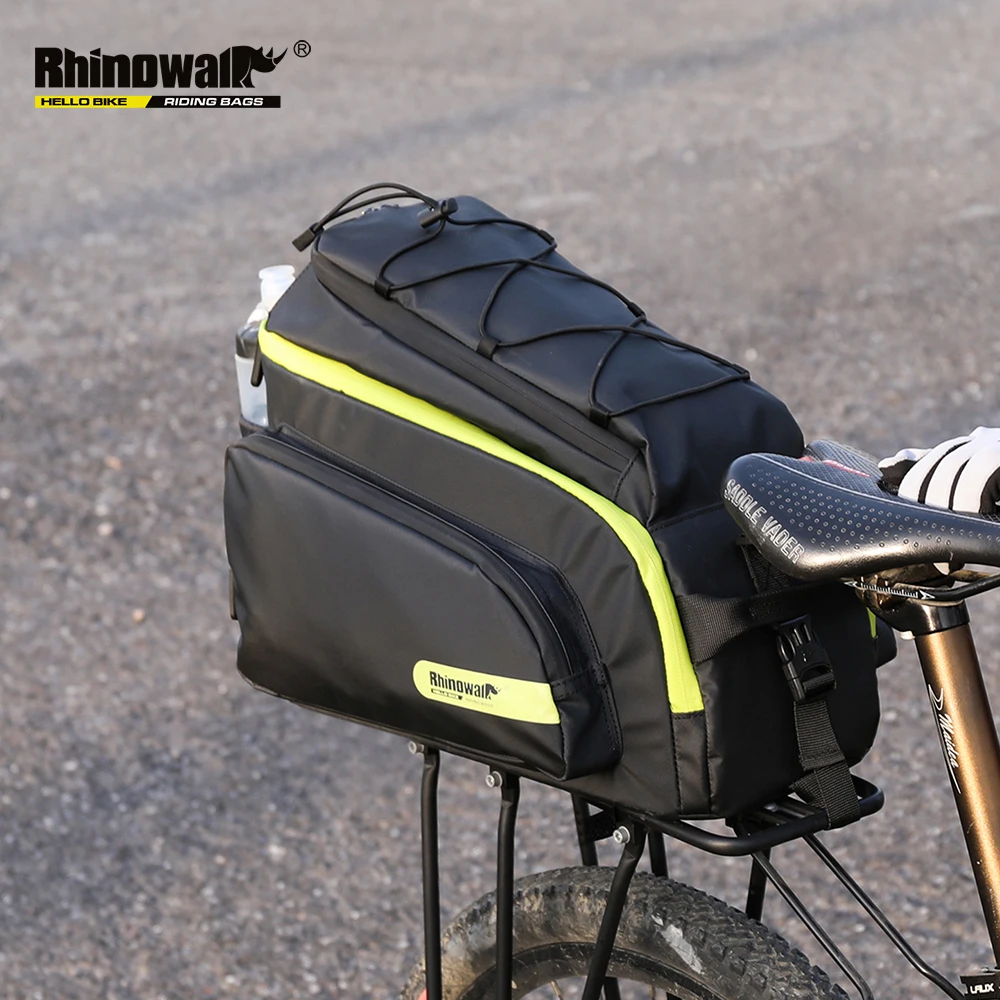 Rhinowalk 17L водонепроницаемый Паньер сумка плечевой ремень съемный отсек Светоотражающая стойка задний багажник сумка с дождевиком