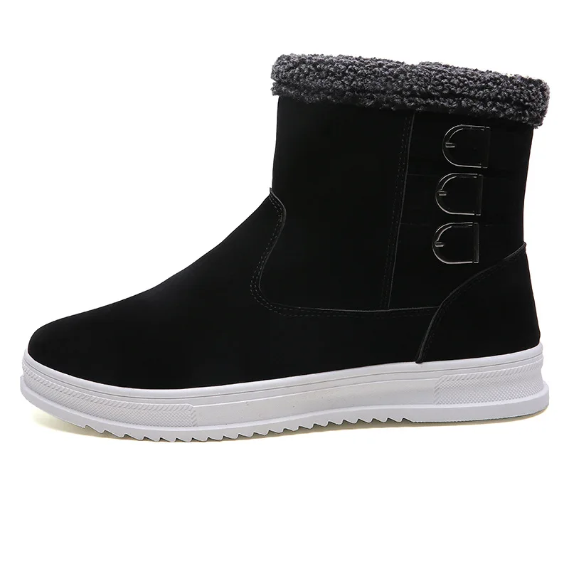

2018 New Products European And American Style Anti-slip Simple plus Velvet Warm Snow Boots Simple Hight-top MEN'S Casual Shoes