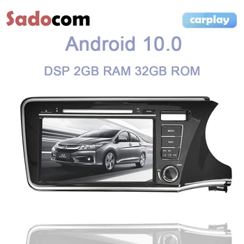 

8" DSP 2 din Android 10.0 Car DVD player autoradio 32GB ROM 2GB RAM right hand GPS carplay car radio 4.0 For Honda City 2014